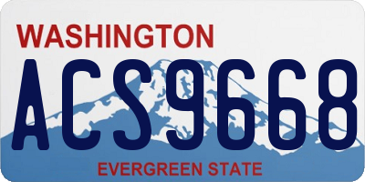 WA license plate ACS9668