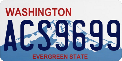 WA license plate ACS9699