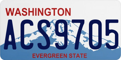 WA license plate ACS9705