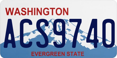 WA license plate ACS9740