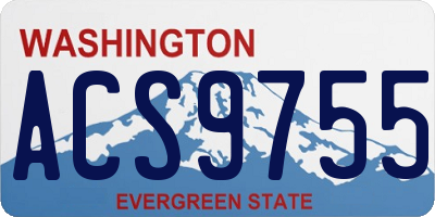 WA license plate ACS9755