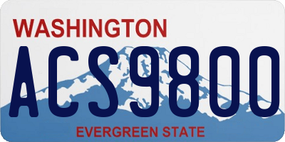 WA license plate ACS9800