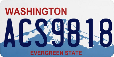 WA license plate ACS9818