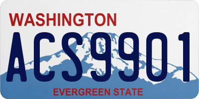 WA license plate ACS9901