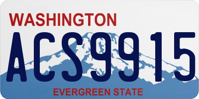 WA license plate ACS9915