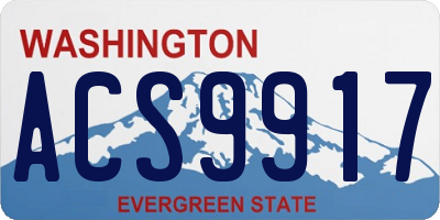 WA license plate ACS9917