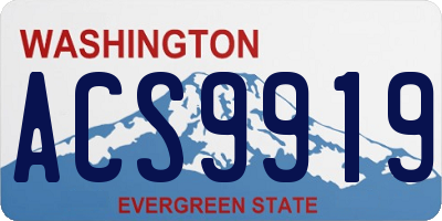 WA license plate ACS9919