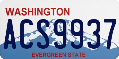 WA license plate ACS9937