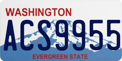WA license plate ACS9955