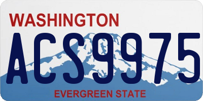 WA license plate ACS9975