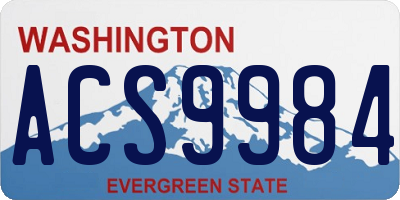 WA license plate ACS9984