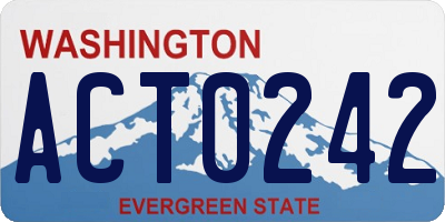 WA license plate ACT0242