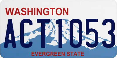 WA license plate ACT1053