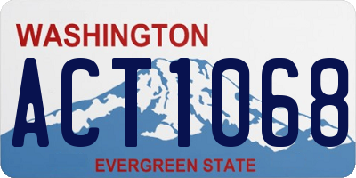 WA license plate ACT1068
