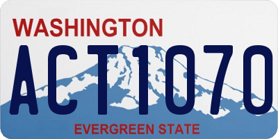 WA license plate ACT1070