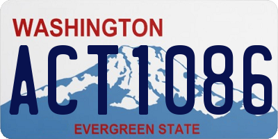 WA license plate ACT1086