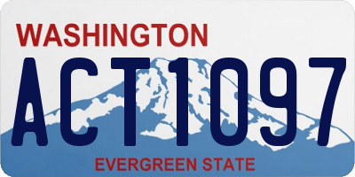 WA license plate ACT1097
