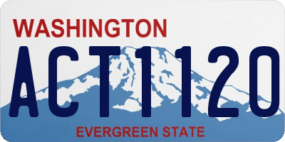 WA license plate ACT1120
