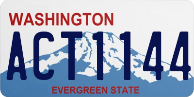 WA license plate ACT1144