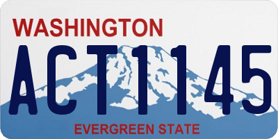 WA license plate ACT1145