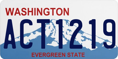 WA license plate ACT1219