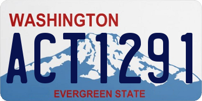 WA license plate ACT1291