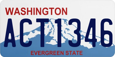 WA license plate ACT1346