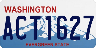 WA license plate ACT1627