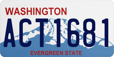 WA license plate ACT1681