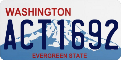 WA license plate ACT1692