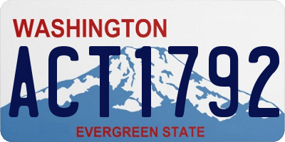 WA license plate ACT1792