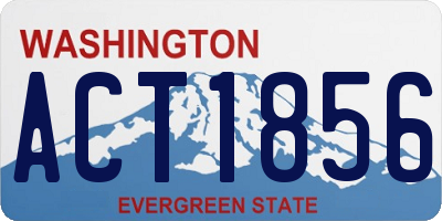 WA license plate ACT1856