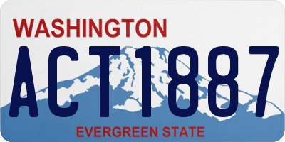 WA license plate ACT1887