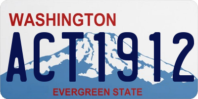 WA license plate ACT1912