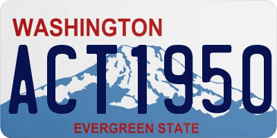 WA license plate ACT1950