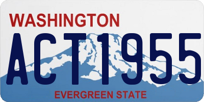 WA license plate ACT1955