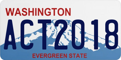 WA license plate ACT2018