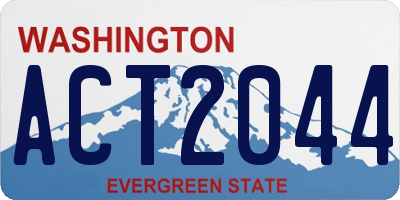WA license plate ACT2044