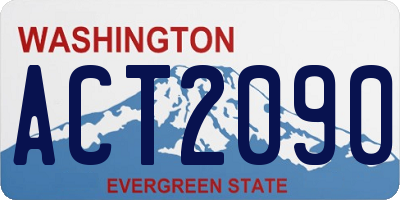 WA license plate ACT2090