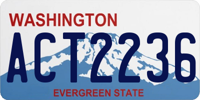 WA license plate ACT2236