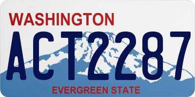 WA license plate ACT2287