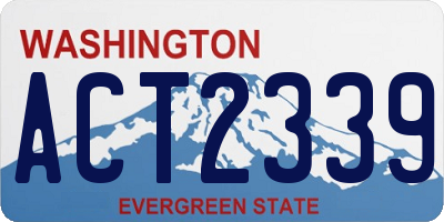 WA license plate ACT2339