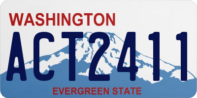 WA license plate ACT2411