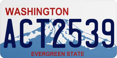 WA license plate ACT2539