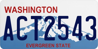 WA license plate ACT2543