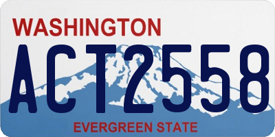 WA license plate ACT2558