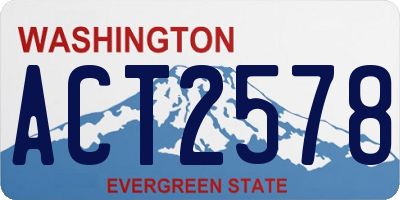 WA license plate ACT2578