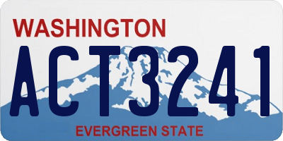 WA license plate ACT3241