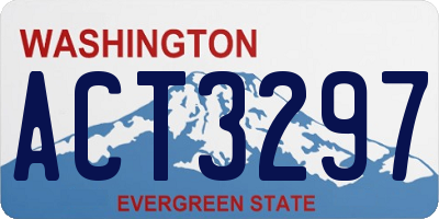 WA license plate ACT3297