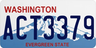 WA license plate ACT3379